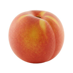Juicy ripe peach cut in half showing seed and juicy flesh, displayed on transparent background, perfect for organic food promotions, recipes, and natural fruit marketing.