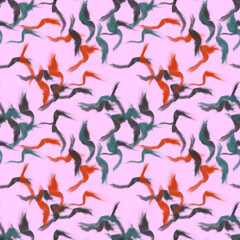 Fototapeta premium Colorful Abstract Flow Pattern – Seamless Textile Art for Fashion Industry