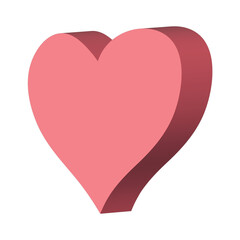 3d heart clipart Single element for design