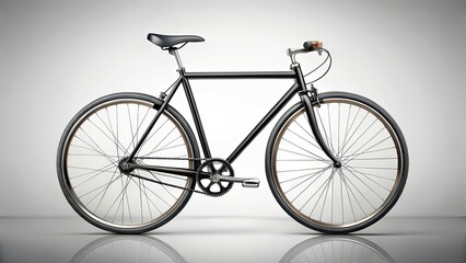 Black City Bicycle Isolated - Urban Bike Photography