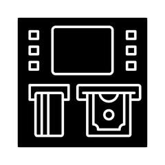 ATM Icon in Black and White
