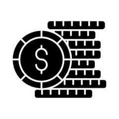 Dollar Coin Stack Icon