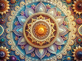 Fototapeta premium Boho Religious Art Patterns - Ethereal Textures for Prints