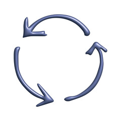 3d arrow symbol. Business clipart. Single element for design