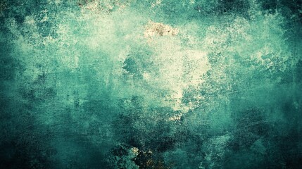 Grunge texture background in seafoam green highlighted by copper accents with corroded tarnished finishes