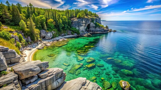 Bruce Peninsula National Park Rocky Beach High Angle Georgian Bay