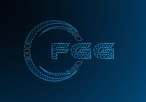 FGG low poly letter logo vector design. FGG lower poly logo design.
