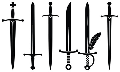 set of medieval swords