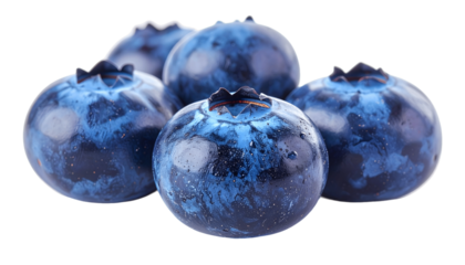 Juicy Blueberries Glisten, Fresh & Ripe, Transparent Background