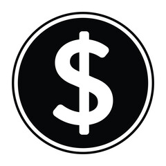 dollar sign in black & white