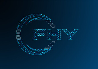 FHY low poly letter logo vector design. FHY lower poly logo design.