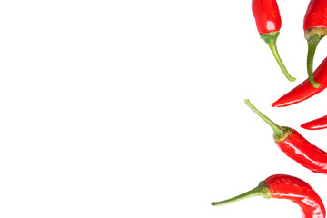 red hot chili peppers border with transparent background