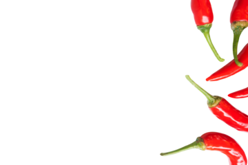 red hot chili peppers border with transparent background