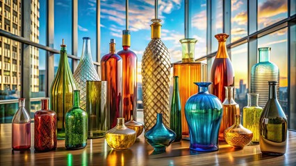 Stunning Architectural Photography Bottles Still Life, Modern Interior Design
