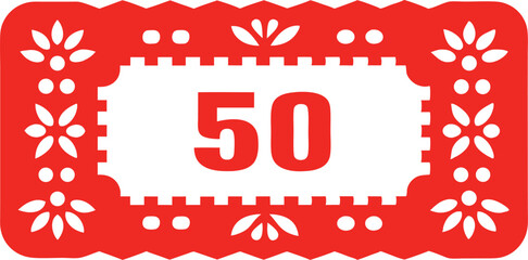 Authentic Papel Picado Rectangle Frames for Mexican Cultural Events and Decorations