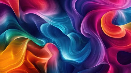 Obraz premium Abstract vibrant swirling colors (1)