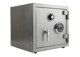 security metal safe isolated on white background
