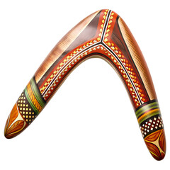 Hand Painted Australian Boomerang: Aboriginal Art, Native Design