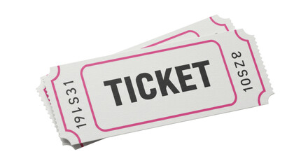 Two Tickets Isolated on Transparent PNG Background