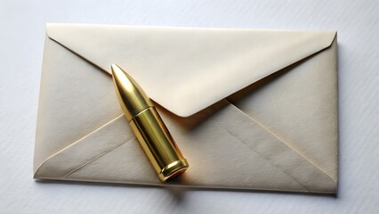 Gold Bullet in Envelope