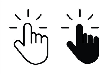 Fototapeta premium hand cursor click icon. vector illustration