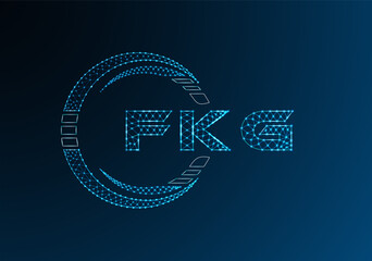 FKG low poly letter logo vector design. FKG lower poly logo design.
