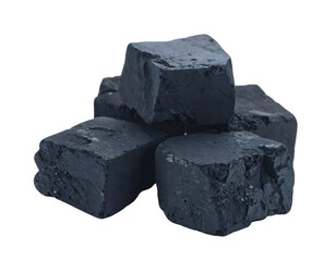 Dark Cubes Stacked, Transparent Background