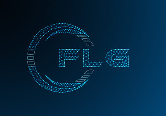 FLG low poly letter logo vector design. FLG lower poly logo design.
