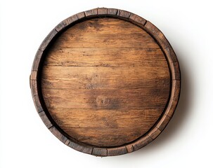 Wooden barrel top view (1)