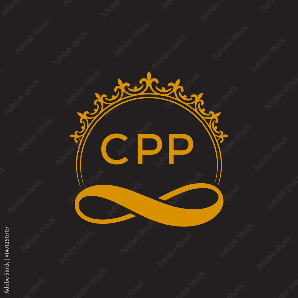 Fototapete initial cpp letter linked logo for business and company identity. modern cpp letter logo vector temp