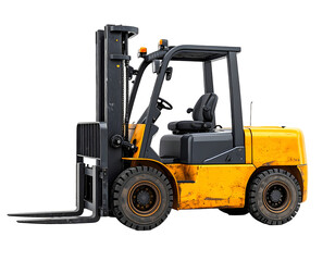 Forklift Truck: Lifting Heavy Loads Efficiently with Transparent Background