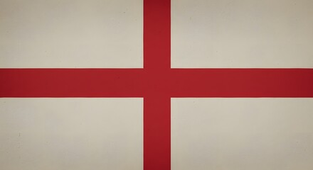 Obraz premium Flag with Red Cross on White Background Symbol