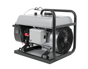 Portable Generator: Power Supply, Cooling Fan, Transparent Background