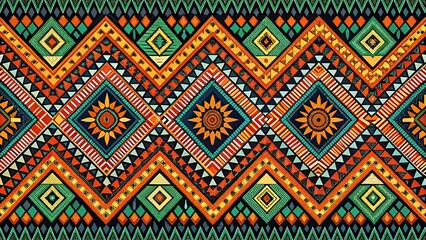 Vibrant Geometric Tribal Landscape Design