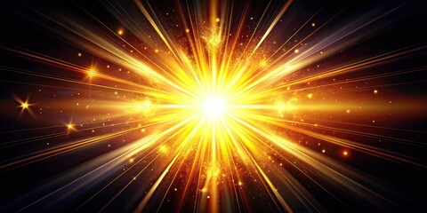 Fototapeta premium Vintage Bright Star Burst Photo, Exploding Light, Sun
