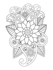 Flower coloring pages for adults
