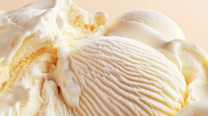 Smooth and Creamy Vanilla Ice Cream with Beautiful Swirls and Texture