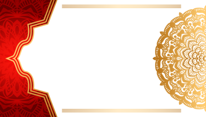 Golden Islamic Geometric Pattern Mandala Background Arabic Banner