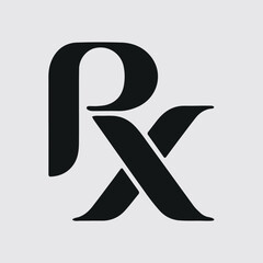 Rx pad template. Medical regular prescription form.
