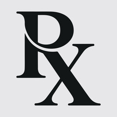 Rx pad template. Medical regular prescription form.