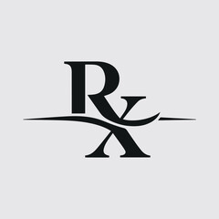 Rx pad template. Medical regular prescription form.