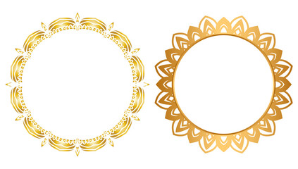 Luxury mandala golden circle frame clipart