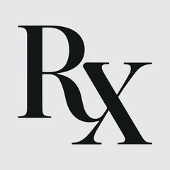 Rx pad template. Medical regular prescription form.