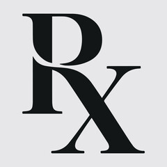 Rx pad template. Medical regular prescription form.