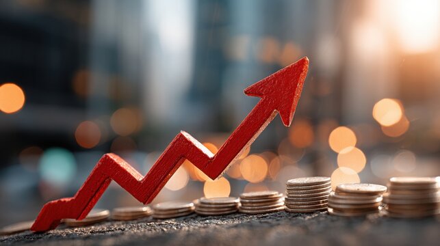 Market pullback angle measurer icon concept defining corrective measures in response to market fluctuations and trends