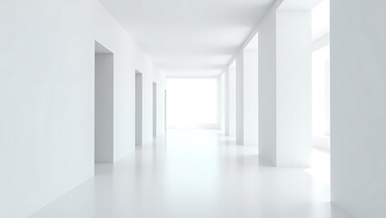 Fototapeta premium Minimalist White Interior with Open Spaces and Clean Lines