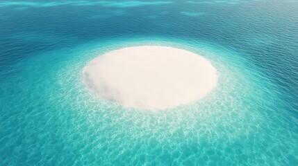 Secluded sandy island surrounded by turquoise waters, a serene escape in a tropical paradise, perfect for relaxation.