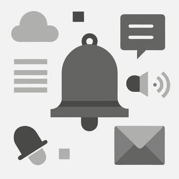 Cloud computing concept with a vector cloud icon set as a business technology symbol for data security and design