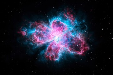 Colorful nebula in deep space