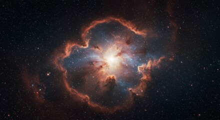 Obraz premium Cosmic nebula, swirling colors and stars